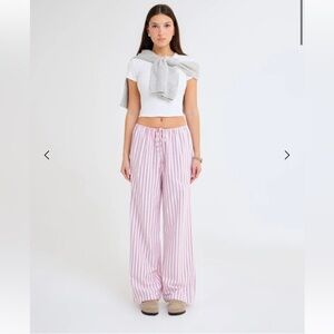 Rumored Striped Linen Pants
